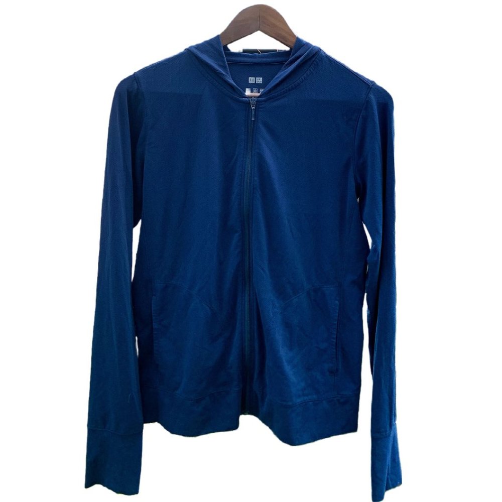 Navy Blue Athletic Lightweight Hoodie Uniqlo Women’s Medium